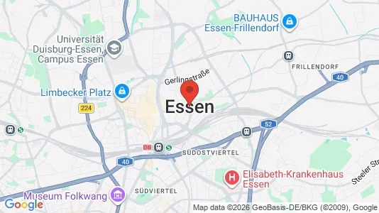 Kontorlokaler til leje i Essen - kort over placeringen