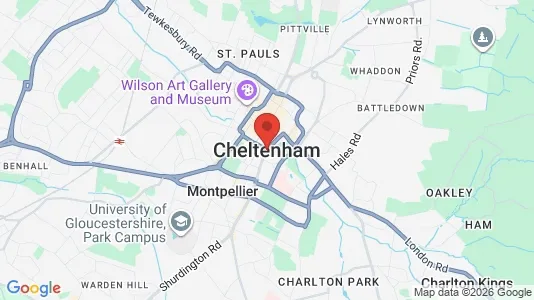 Shops for rent i Cheltenham - Gloucestershire - kort over placeringen
