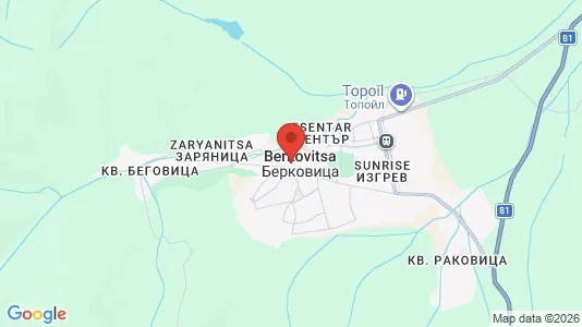 Företagslokaler för uthyrning i Berkovitsa – Foto från Google Street View