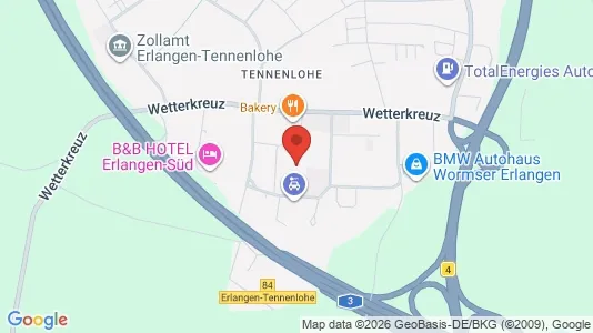 Kontorlokaler til leje i Erlangen - Foto fra Google Street View