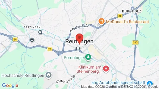 Varastot Vuokrattavana i Reutlingen - Kuva Google Street Viewstä
