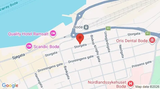 Kantorruimte te huur i Bodø - kort over placeringen
