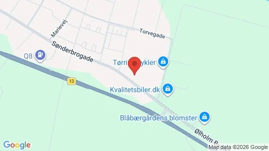 Varastot Myynnissä i Tørring - kort over placeringen