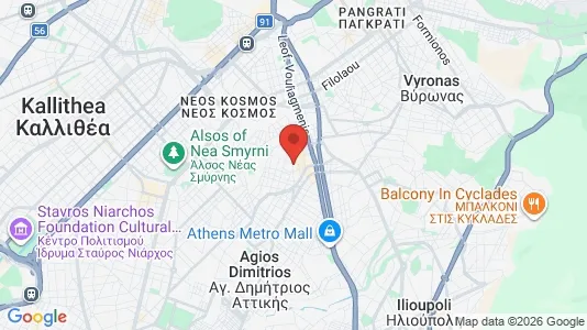 Warehouses for sale i Dafni - kort over placeringen