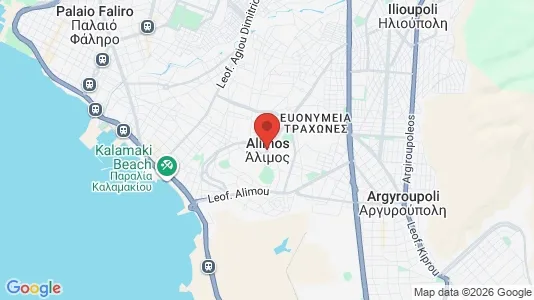 Commercial properties for rent i Alimos - kort over placeringen