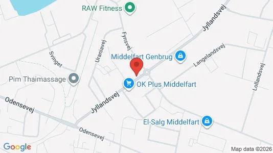 Varastot Myynnissä i Middelfart - Kuva Google Street Viewstä