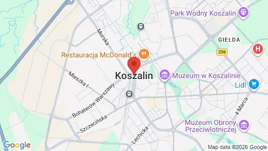Nieruchomości komercyjne Do wynajęcia i Koszalin - kort over placeringen