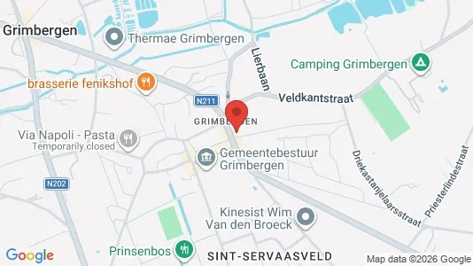 Commercial properties for rent i Grimbergen - kort over placeringen