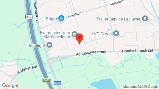Magazijnen te huur i Wevelgem - Foto uit Google Street View