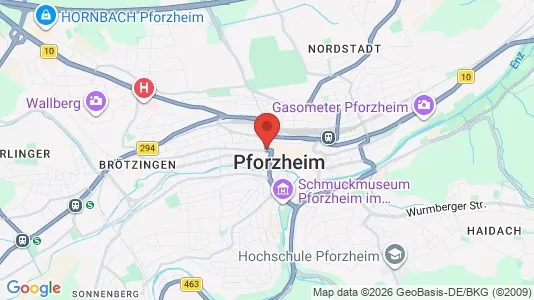 Kantorruimte te huur i Pforzheim - Foto uit Google Street View