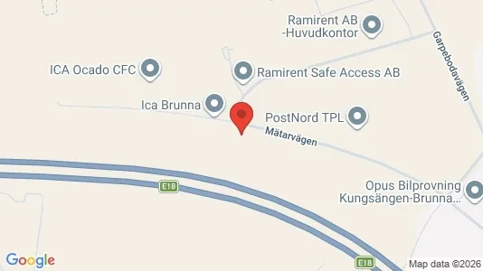Varastot Vuokrattavana i Upplands-Bro - Kuva Google Street Viewstä