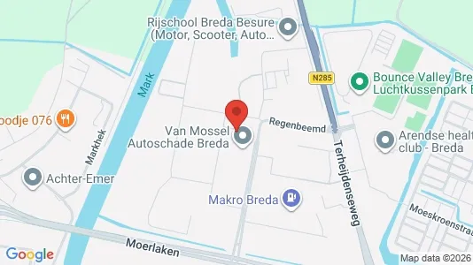 Commercial properties for rent i Breda - kort over placeringen
