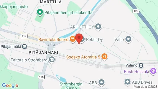 Lager til leie i Helsingfors Läntinen - kort over placeringen