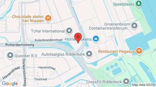 Liikekiinteistöt Myynnissä i Ridderkerk - kort over placeringen