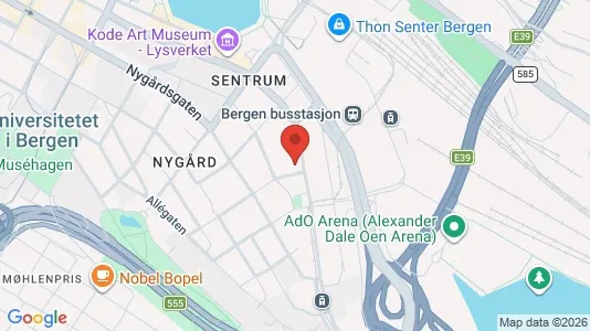 Büros zur Miete i Bergen Bergenhus - kort over placeringen
