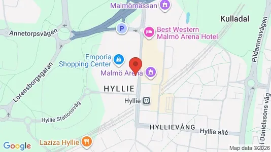 Office spaces for rent i Hyllie - kort over placeringen