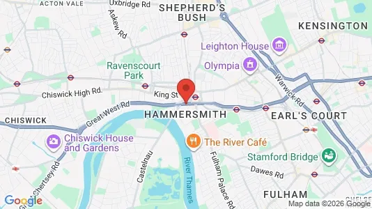 Büros zur Miete i London W6 – Foto von Google Street View