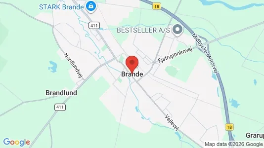 Kaupat Vuokrattavana i Brande - Kuva Google Street Viewstä