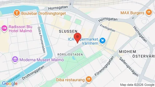 Kontorlokaler til leje i Malmø Centrum - Foto fra Google Street View