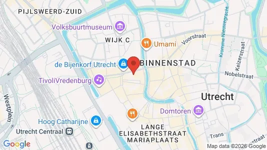 Office spaces for rent i Utrecht Binnenstad - kort over placeringen
