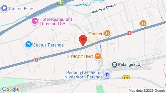 Gewerbeflächen zum Kauf i Pétange - kort over placeringen