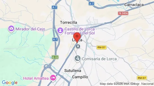 Erhvervsgrunde til salg i Lorca - Foto fra Google Street View