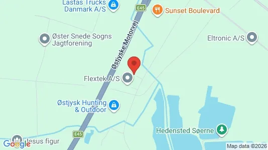 Lokaler til leie i Hedensted - kort over placeringen