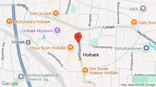 Coworking spaces for rent i Holbæk - kort over placeringen