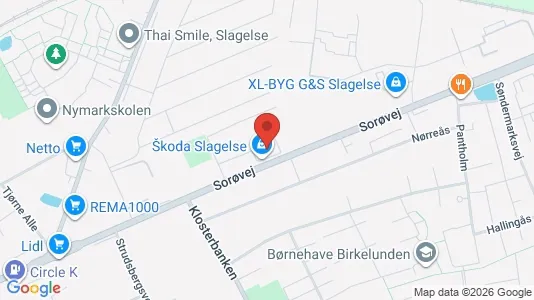 Coworking spaces te huur i Slagelse - kort over placeringen