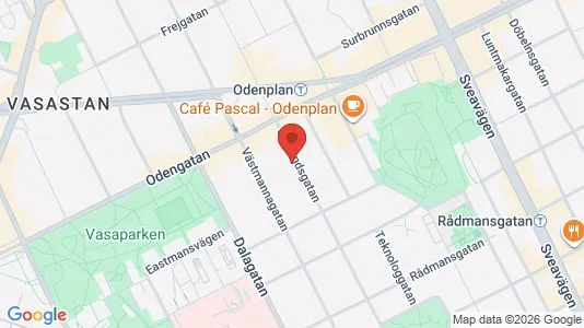 Liikekiinteistöt Vuokrattavana i Vasastan - kort over placeringen