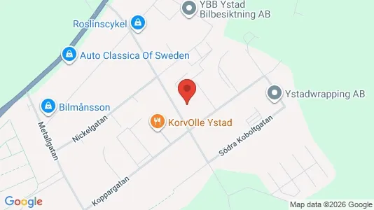 Varastot Vuokrattavana i Ystad - Kuva Google Street Viewstä