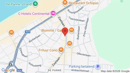 Liikekiinteistöt Vuokrattavana i De Panne - Kuva Google Street Viewstä