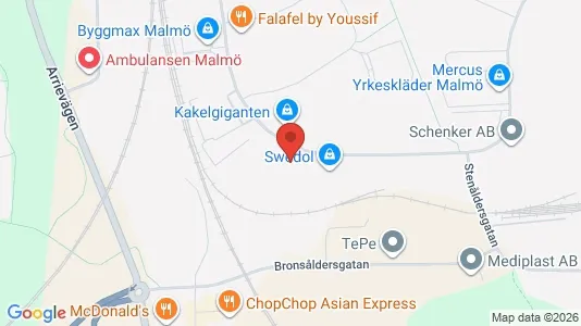 Værkstedslokaler til leje i Fosie - Foto fra Google Street View