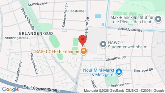 Kontorlokaler til leje i Erlangen - kort over placeringen
