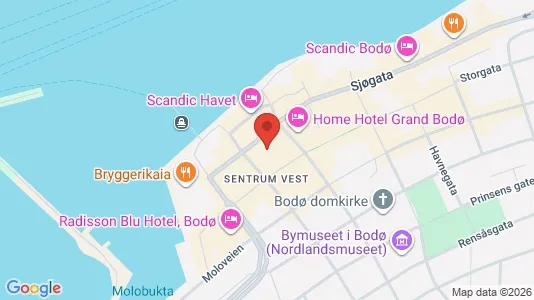 Gewerbeflächen zur Miete i Bodø - kort over placeringen