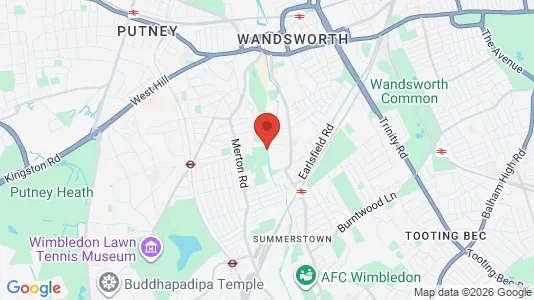 Office spaces for rent i London SW18 - kort over placeringen