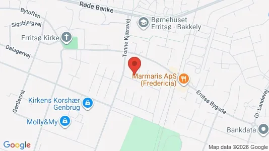 Commercial properties for sale i Fredericia - kort over placeringen