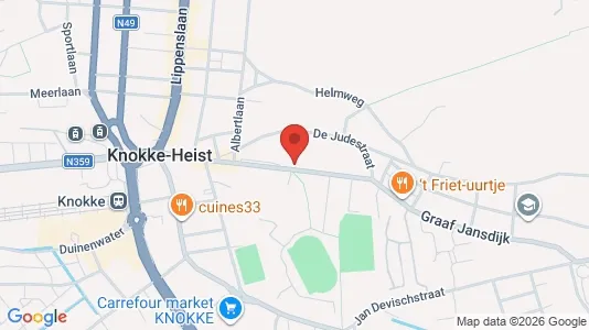 Gewerbeflächen zur Miete i Knokke-Heist - kort over placeringen