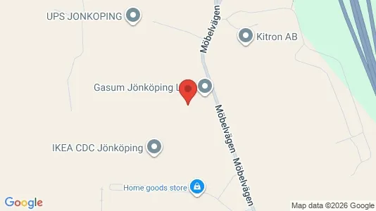 Kontorer til leie i Jönköping - kort over placeringen