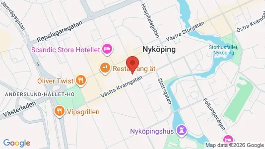 Kontorlokaler til leje i Nyköping - kort over placeringen