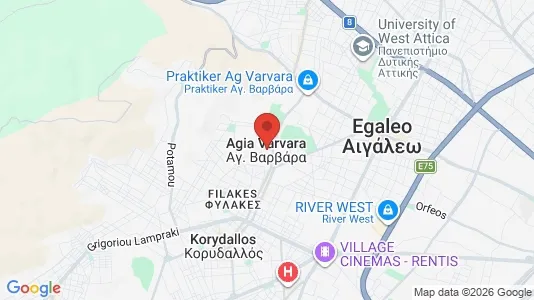 Lager til leie i Agia Varvara – Bilde fra Google Street View