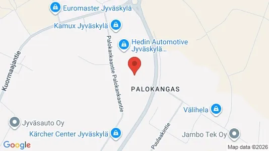 Industrial properties for rent i Jyväskylä - kort over placeringen