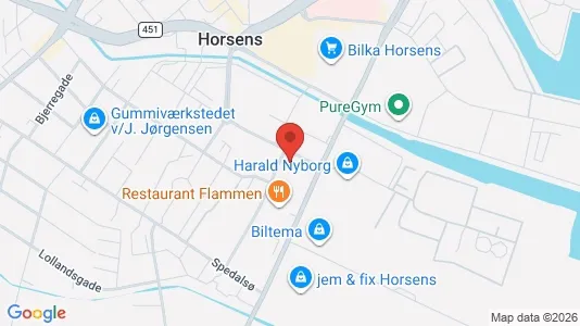 Office spaces for rent i Horsens - kort over placeringen