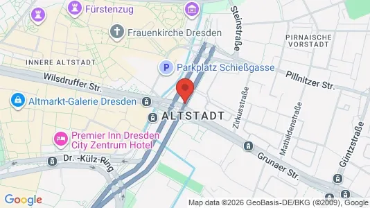 Toimistotilat Vuokrattavana i Dresden - kort over placeringen