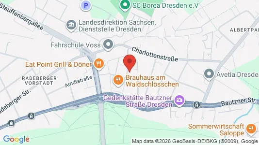 Kontorlokaler til leje i Dresden - kort over placeringen
