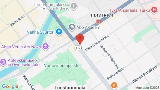 Kontorslokaler för uthyrning i Åbo – Foto från Google Street View