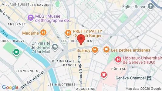 Lokale biurowe Do wynajęcia i Geneva Plainpalais - kort over placeringen