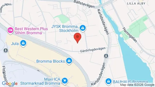Lager zur Miete i Stockholm West - kort over placeringen