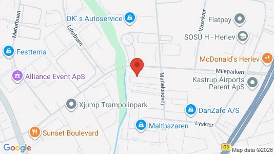Varastot Vuokrattavana i Herlev - Kuva Google Street Viewstä