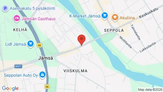 Toimistotilat Vuokrattavana i Jämsä - Kuva Google Street Viewstä